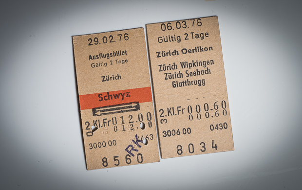 SBB-Bilette aus der Schweiz. Foto: Friedhelm Weidelich